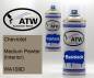 Preview: Chevrolet, Medium Pewter (Interior), WA109D: 400ml Sprühdose + 400ml Klarlack - Set, von ATW Autoteile West.